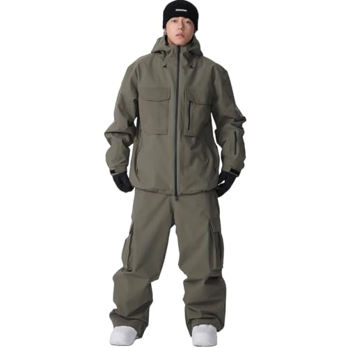 HOTIAN] スノーボードウェア メンズ 上下セット 耐水圧23000mm「5